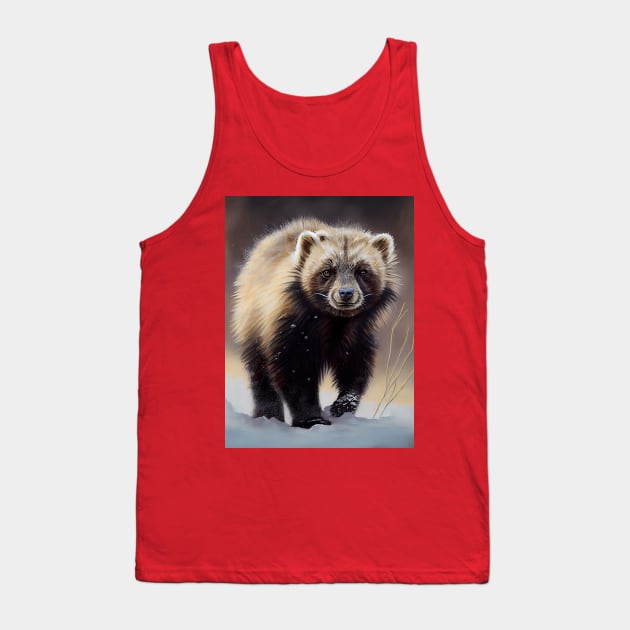 Arctic Wolverine-Oil paint Tank Top by ABART BY ALEXST 